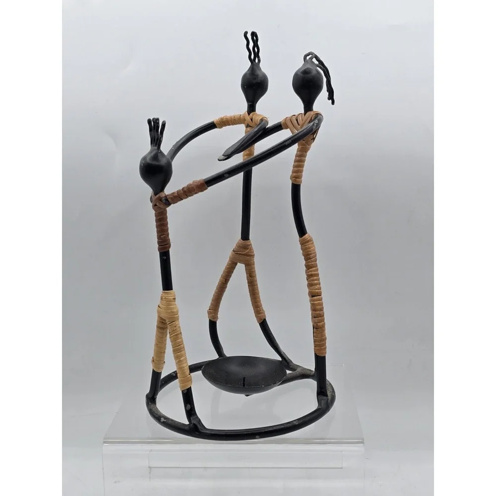 ViBlack Iron and‎ Rattan Candle Holder by Laurids Lonborg - Family Dancing